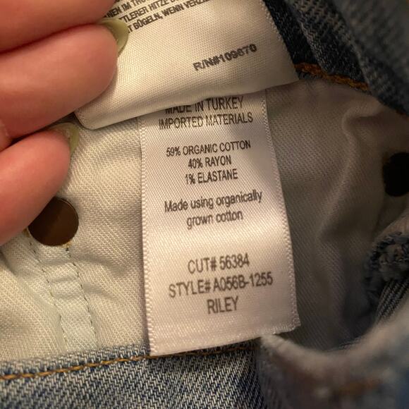 AGOLDE Women's size 29 Riley Button Fly High Rise Straight Fit Distressed Jeans - Picture 5 of 8